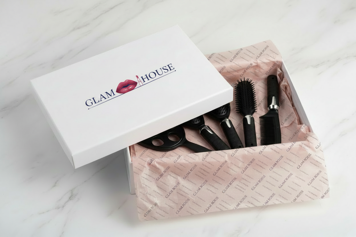 Glam House - Logo on Lid Packaging