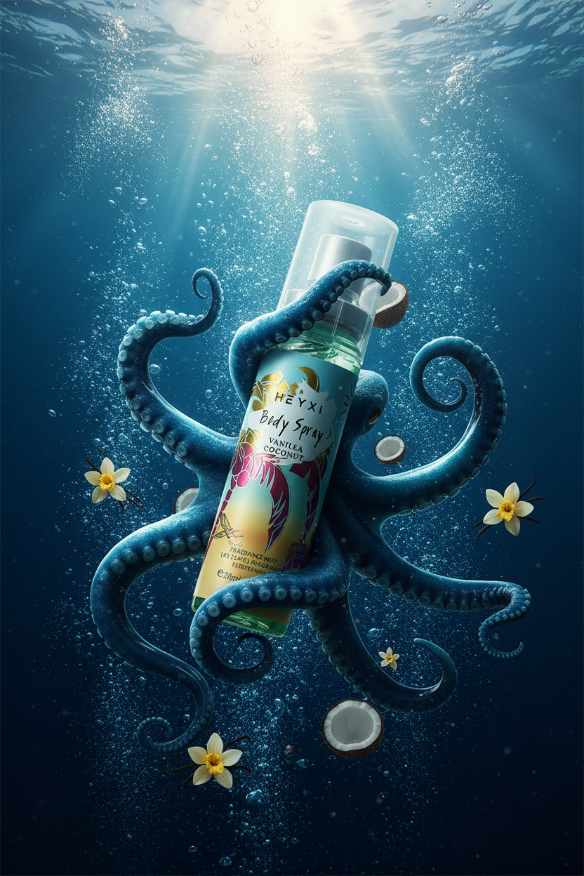 HEYXI Body Spray - Octopus & Bottle