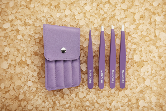 Purple Tweezer Set - Soft Gold Ice